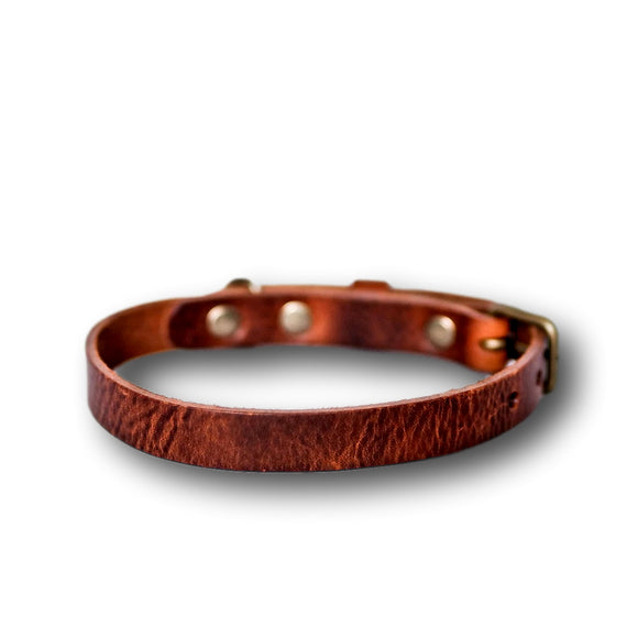 COOPER & QUINT | No Fuss Leather Collar - Brown