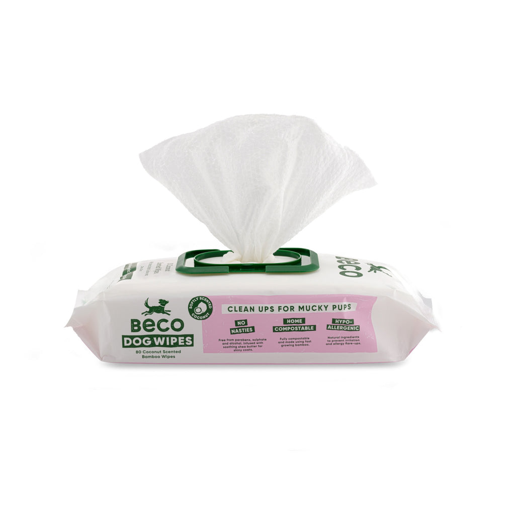 BECO | Bamboo Dog Wipes - Coconut Scented - 80 Pack