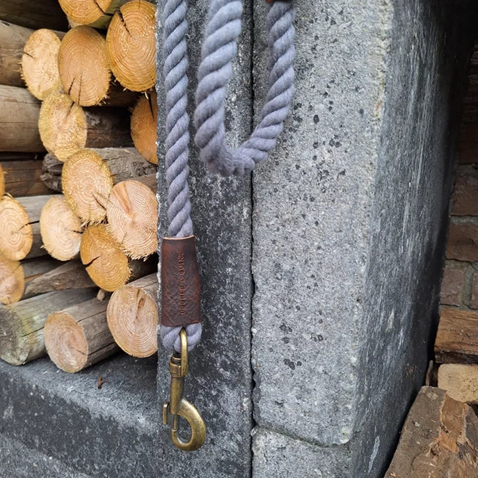 TWISTED COTTON | Verstelbare Hondenriem - Stormy Grey