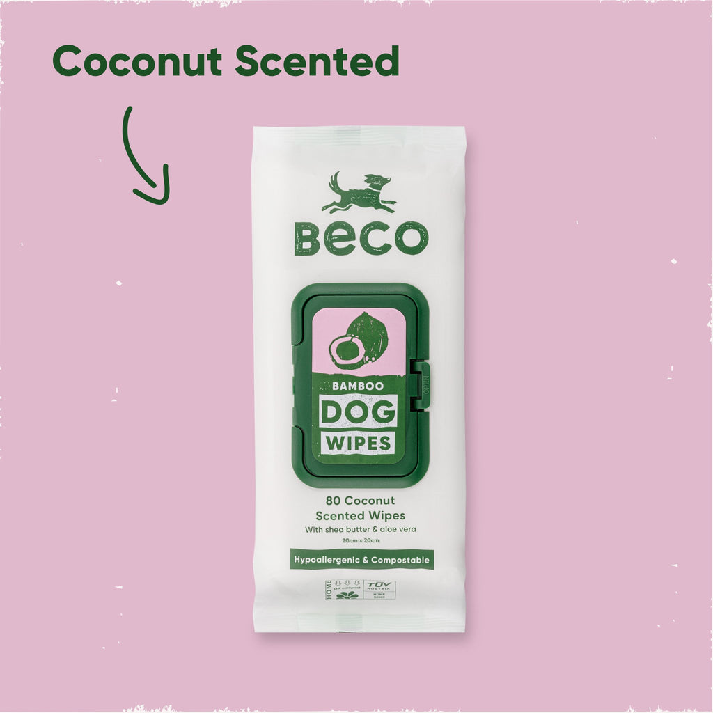BECO | Bamboo Dog Wipes - Coconut Scented - 80 Pack