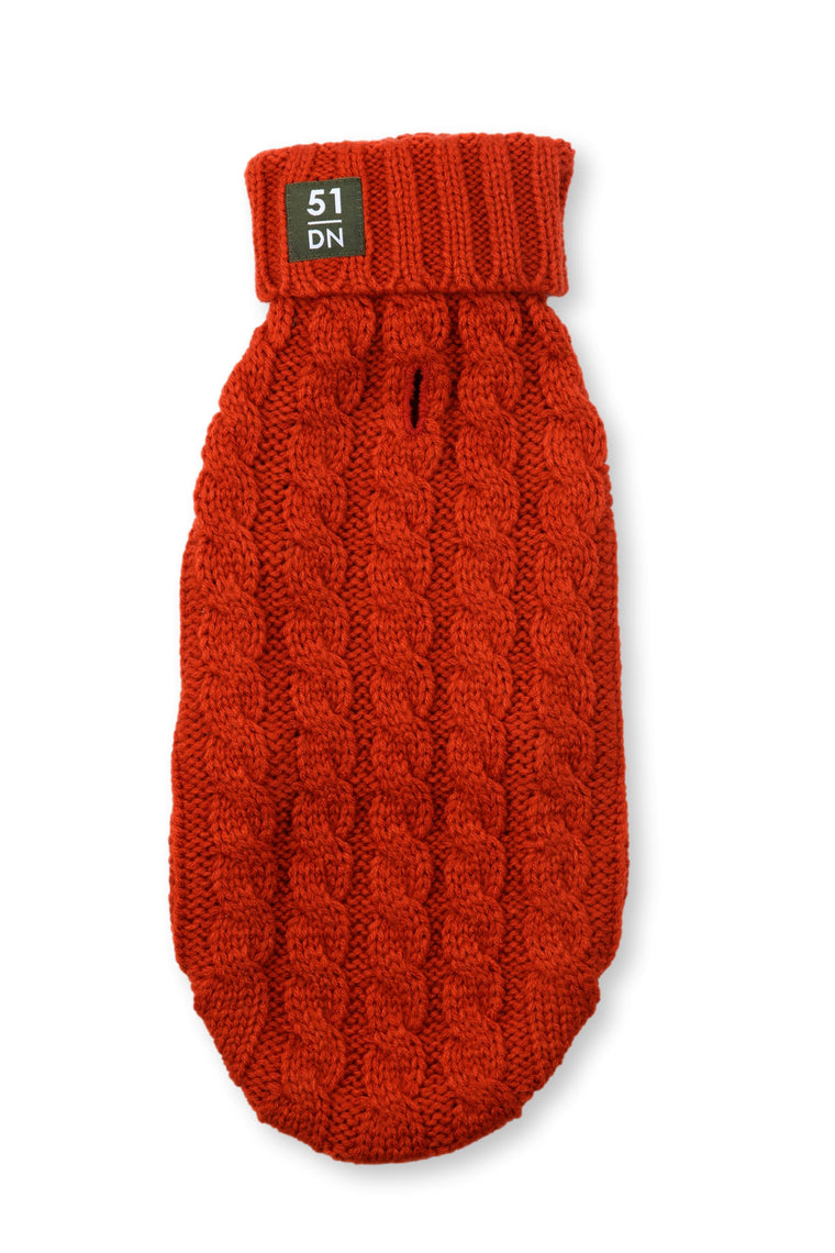51DN | Cable Sweater Cosy - Soft Orange