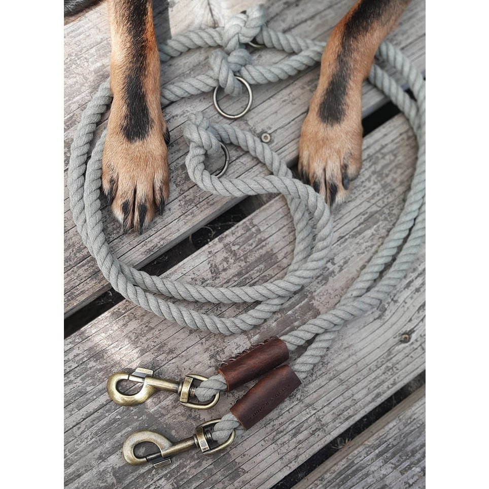 TWISTED COTTON | Verstelbare Hondenriem - Olijfgroen