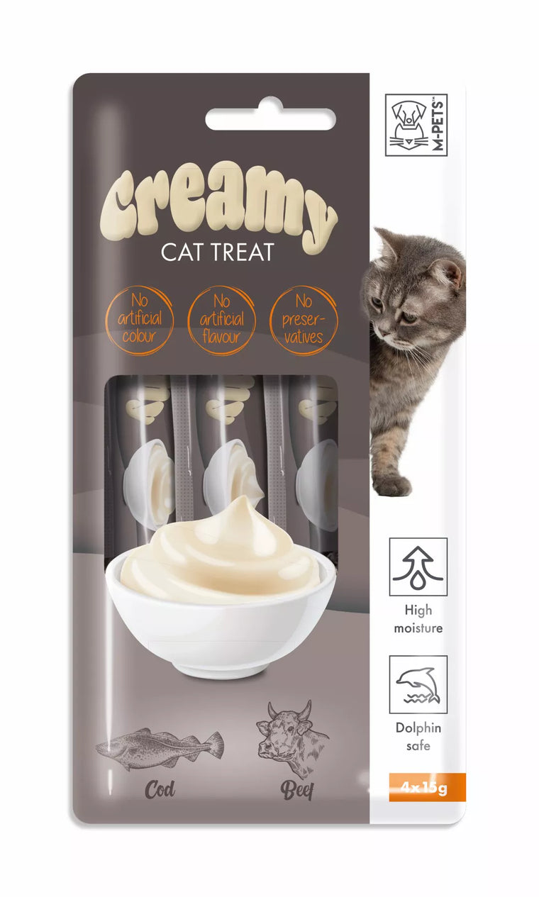 M-PETS | Creamy Cat Treat - Kabeljauw & Rund