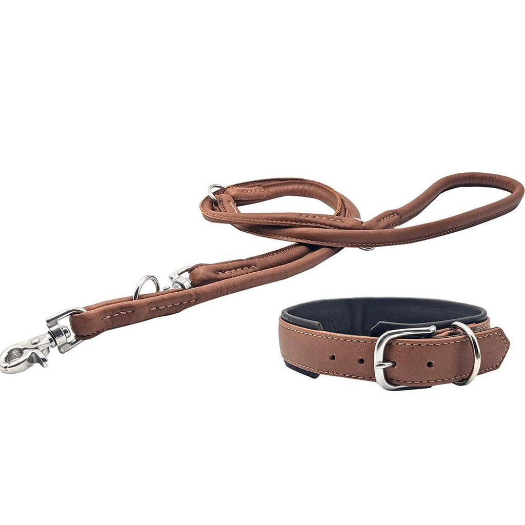 AMICI | Nappa Hondenriem - Cognac