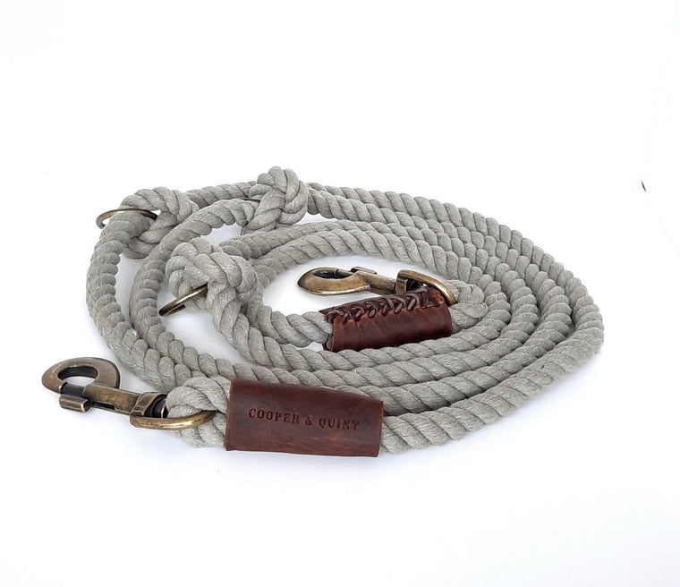 TWISTED COTTON | Verstelbare Hondenriem - Olijfgroen