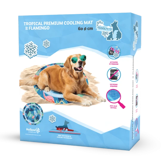 COOLPETS | Tropical Premium Cooling Mat - Flamingo