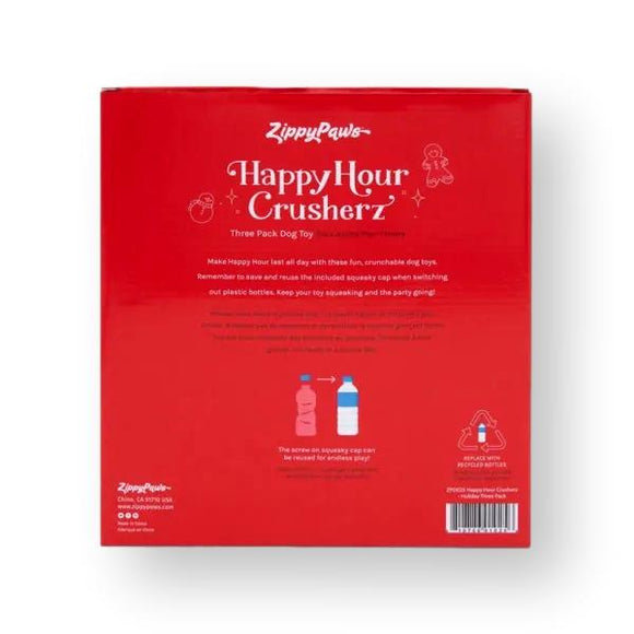 ZIPPYPAWS | Happy Hour Crusherz - Holiday Three Pack