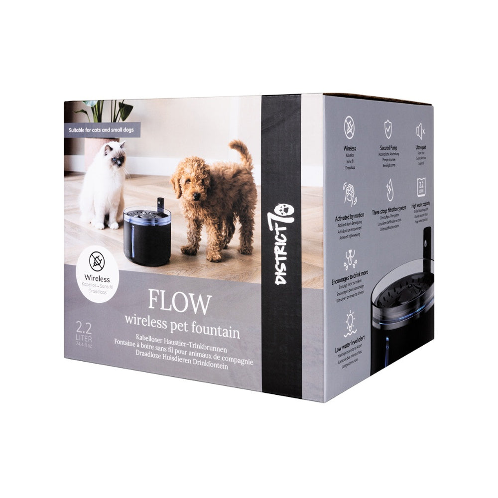 DISTRICT 70 | FLOW - Draadloze drinkfontein - Zwart