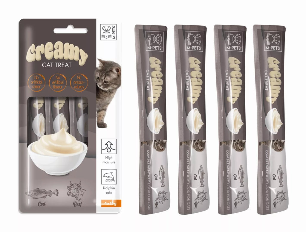 M-PETS | Creamy Cat Treat - Kabeljauw & Rund