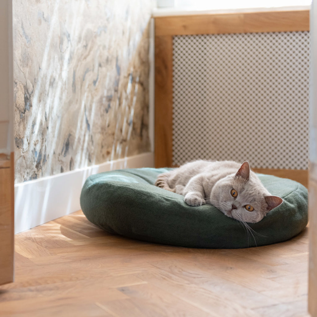 HOOPO | Donut Kattenbed - Donkergroen