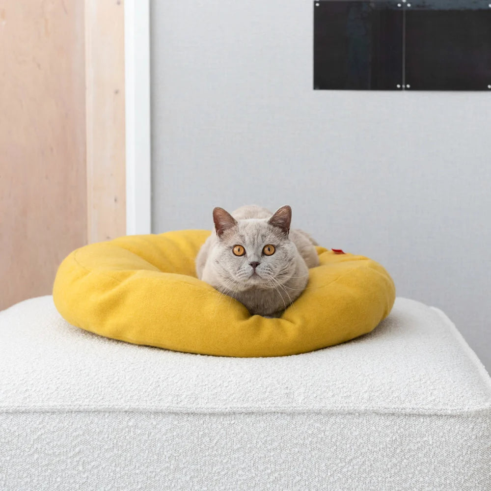 HOOPO | Donut Kattenbed - Okergeel