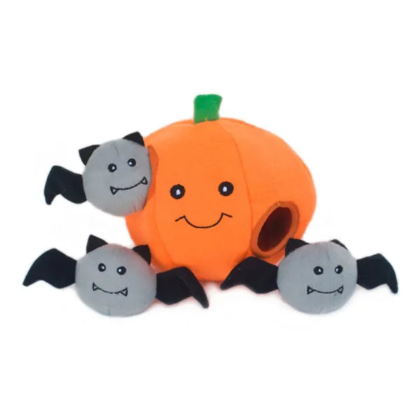 ZIPPYPAWS | Halloween Burrow Pumpkin with Bats