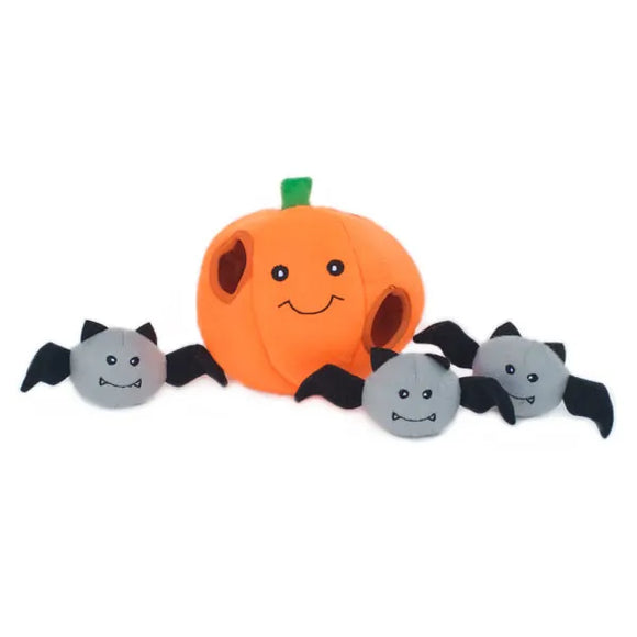 ZIPPYPAWS | Halloween Burrow Pumpkin with Bats