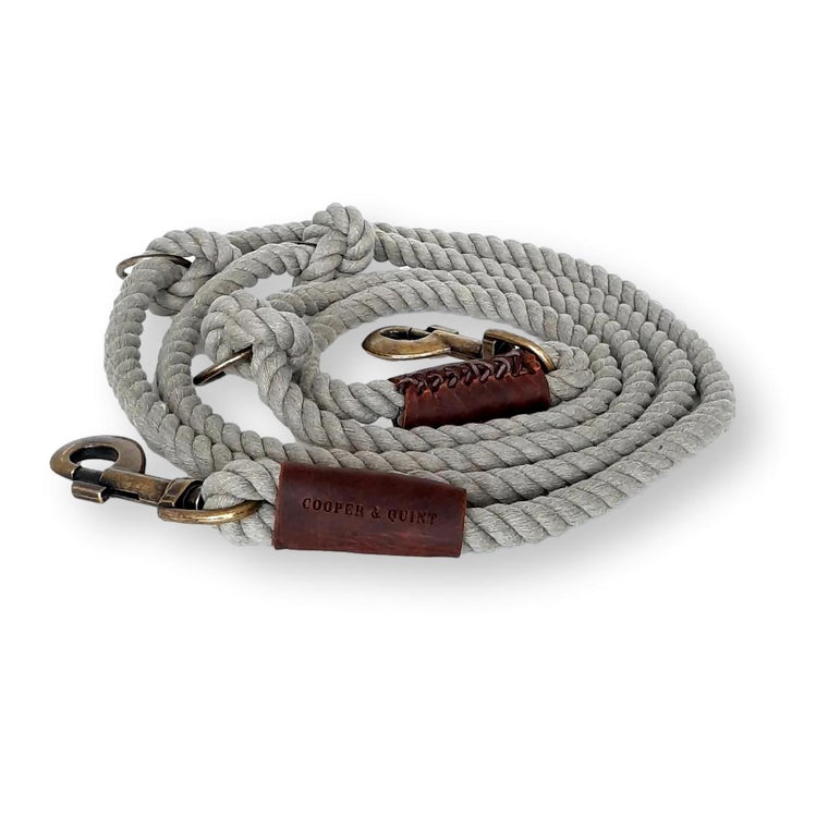 COOPER & QUINT | Twisted Cotton Adjustable Leash - Olive Green
