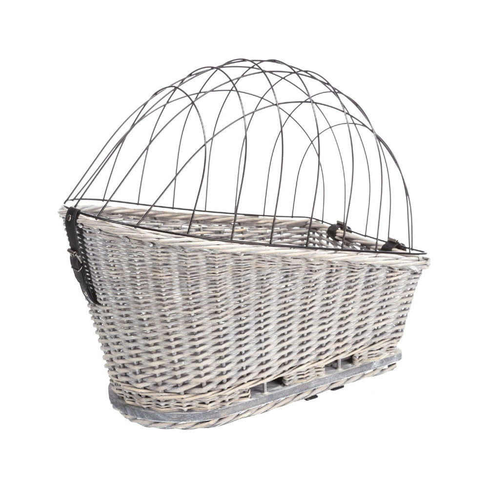 Rieten Fietsmand - Grijs