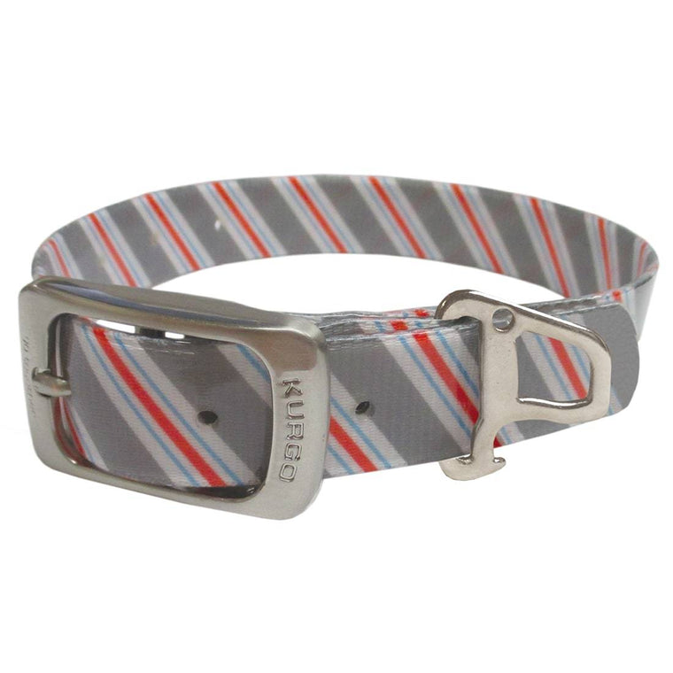 KURGO | Muck Collar - The Prepster Stripe - Granite Grey