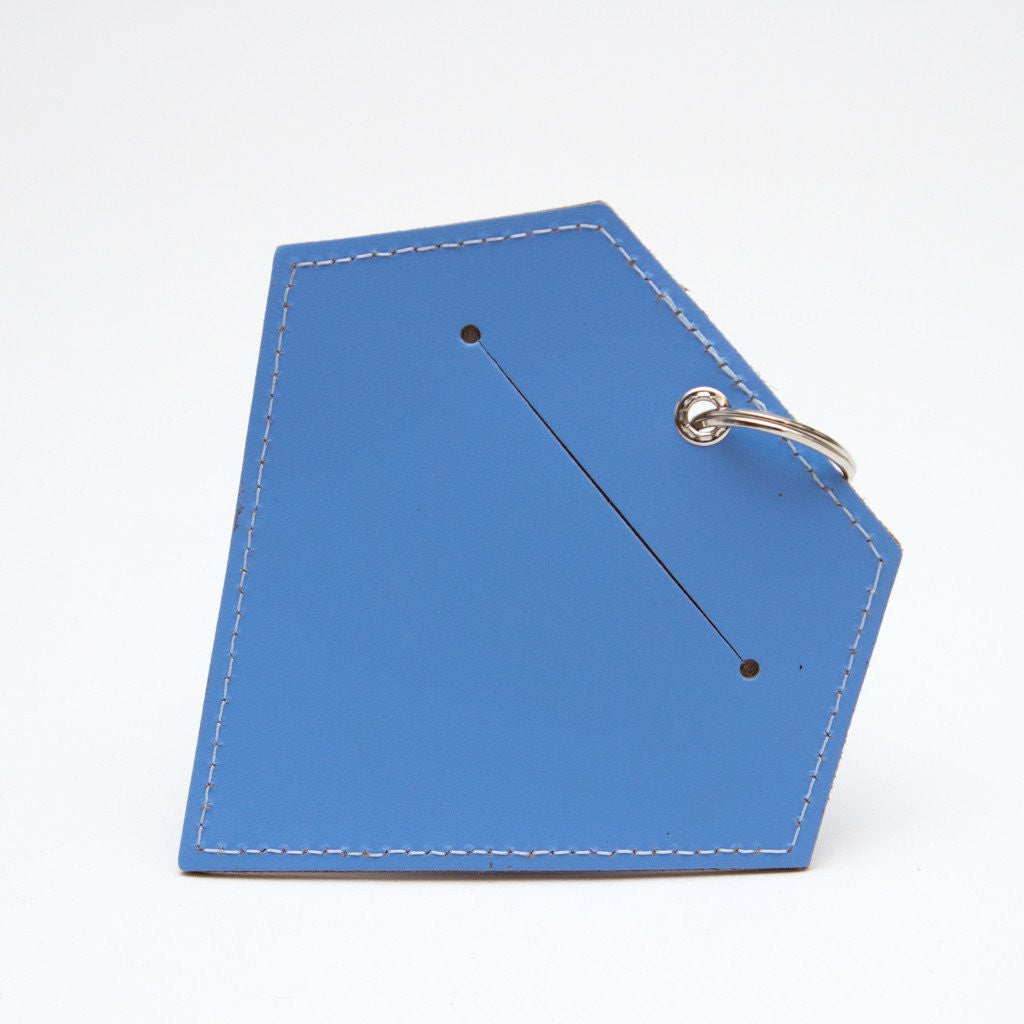 HIRO + WOLF | Poepzakhouder Leder - Botanisch Blauw