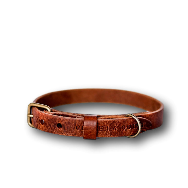 COOPER & QUINT | No Fuss Leather Collar - Brown