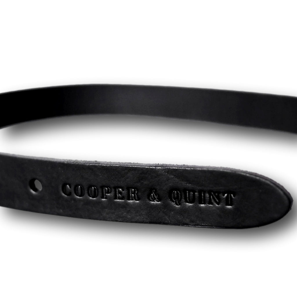 COOPER & QUINT | No Fuss Leather Collar - All Black